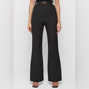 High waisted pin tuck detail trousers